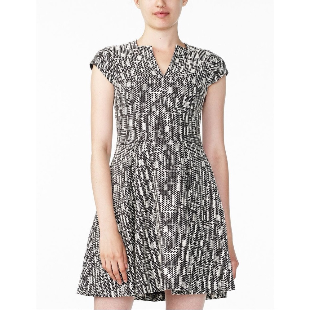 Armani exchange JACQUARD BOX PLEAT FIT-AND-FLARE